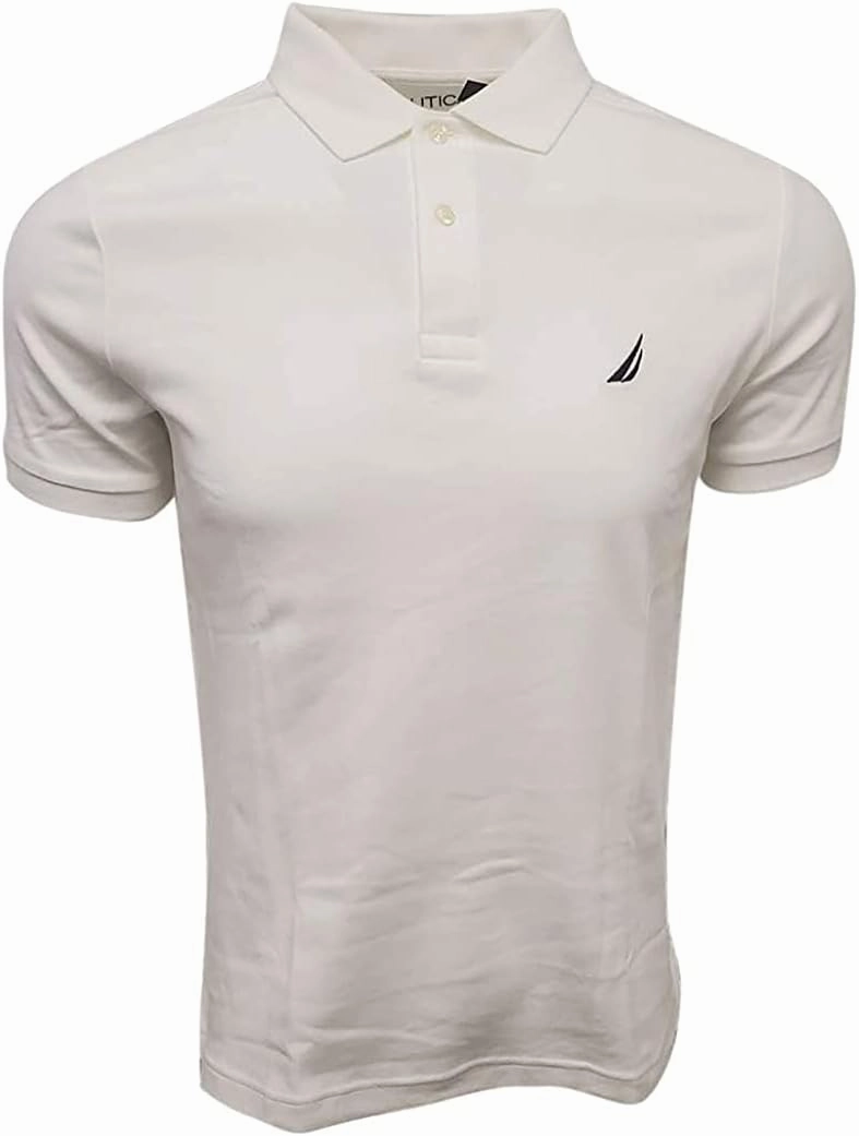 Nautica Men's Slim Fit Short Sleeve Solid Soft Cotton Polo Shirt