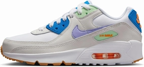 Nike Air Max 90 LTR Big Kids’ Shoes (CD6864-128, White/Phantom/Photo Blue/Purple Pulse) Size 5.5