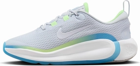 Nike Infinity Flow Big Kids' Running Shoes (FD6058-001, Football Grey/White-Barely Volt) Size 5.5