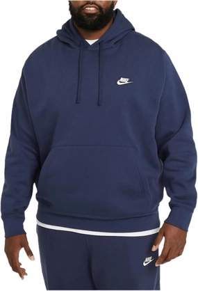 Nike Pull Over Hoodie, Midnight Navy/Midnight Navy/White, Large