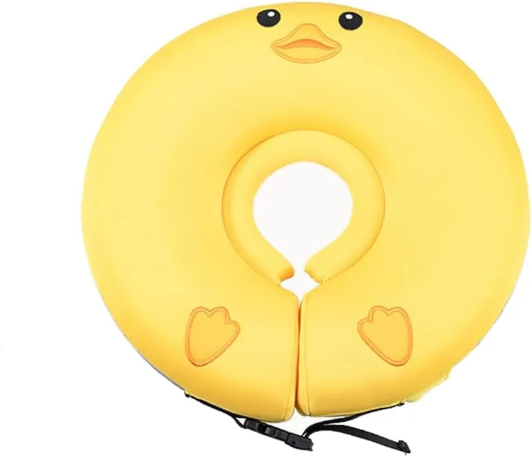 Non-Inflatable Baby Float Neck Ring Head Float Swimming,Swim Pool Floats for Kids Buckle Pearl Foam,Float Pool Floaties Water Toys Frog Design Child Safety Baby Swim Pool 6-36 Months (Pink, A)