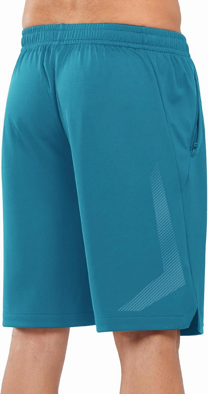 NORTHYARD Men's 10" Athletic Basketball Shorts with Zipper Pockets Quick Dry Lightweight Running Workout Gym Tennis Shorts