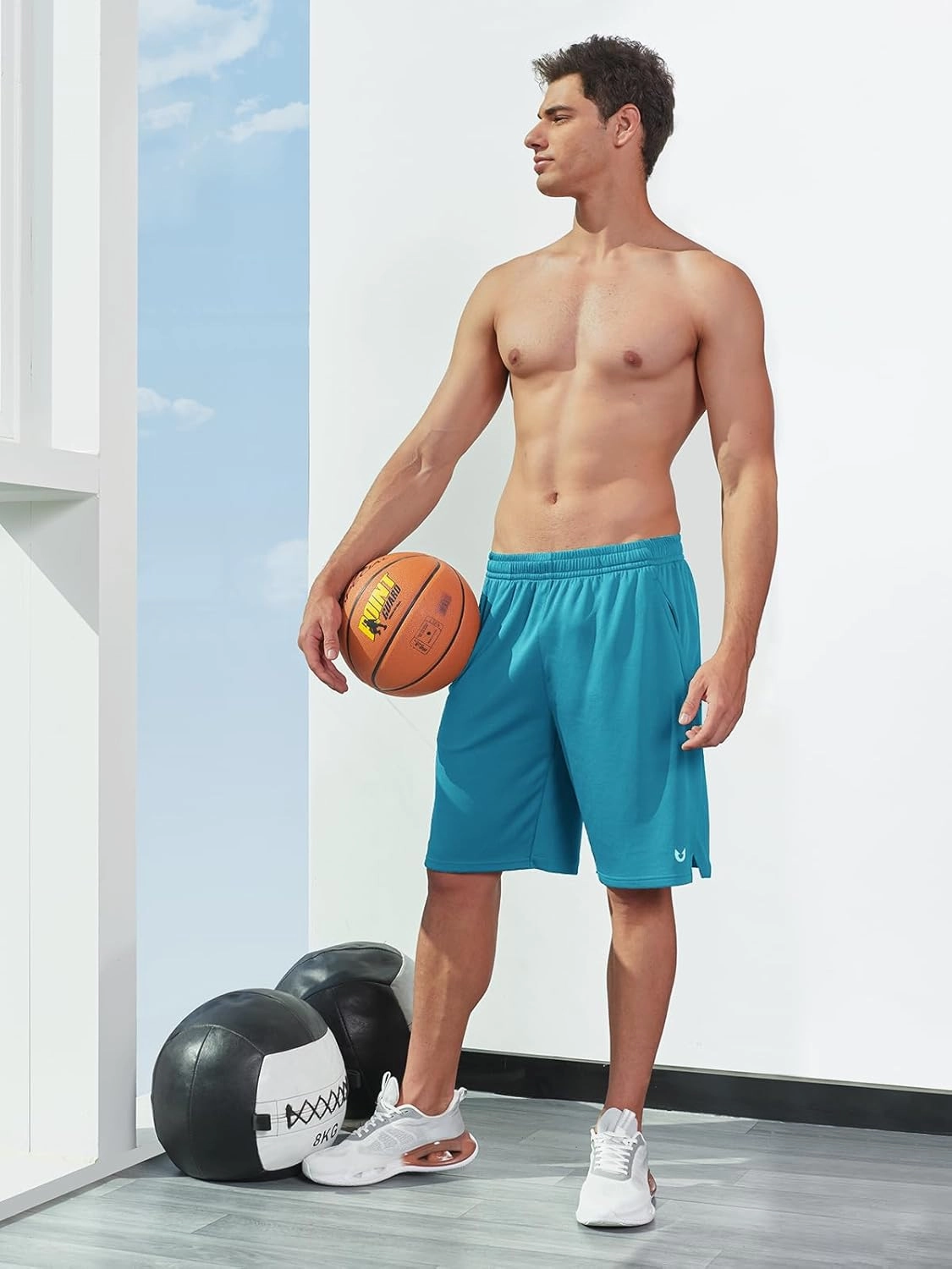 NORTHYARD Men's 10" Athletic Basketball Shorts with Zipper Pockets Quick Dry Lightweight Running Workout Gym Tennis Shorts