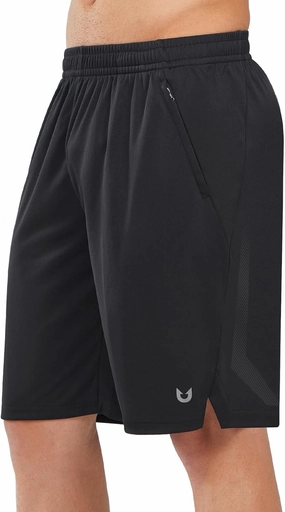 NORTHYARD Men's 10" Athletic Basketball Shorts with Zipper Pockets Quick Dry Lightweight Running Workout Gym Tennis Shorts