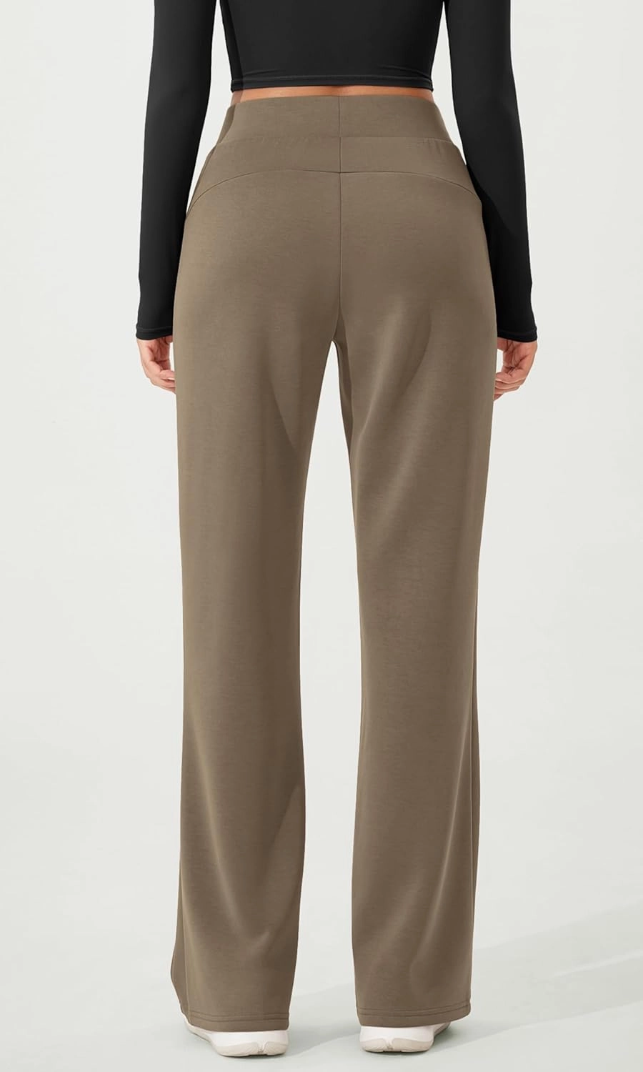 ODODOS Women's Modal Soft Mini Flared Pants with Pockets High Waist Pull-On Casual Lounge Pants-29/31" Inseam