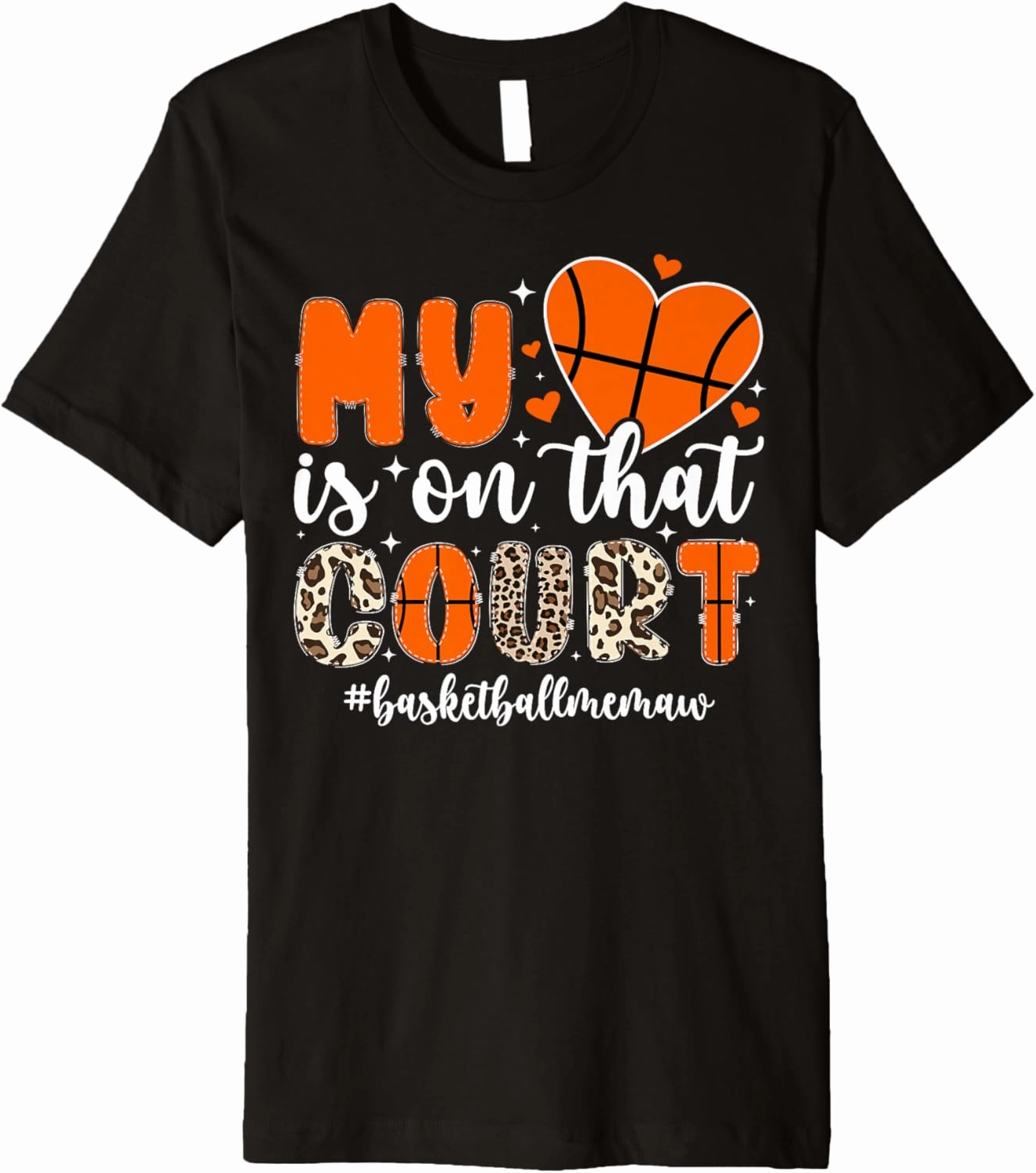 On That Court Basketball Memaw Of A Basketball Player Memaw Premium T-Shirt