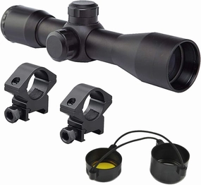 Optic Kit with Compact 4x30 Rifle Scope   Aluminum Ring Mounts Fits Bergara BMR BXR Winchester .22 Rifle