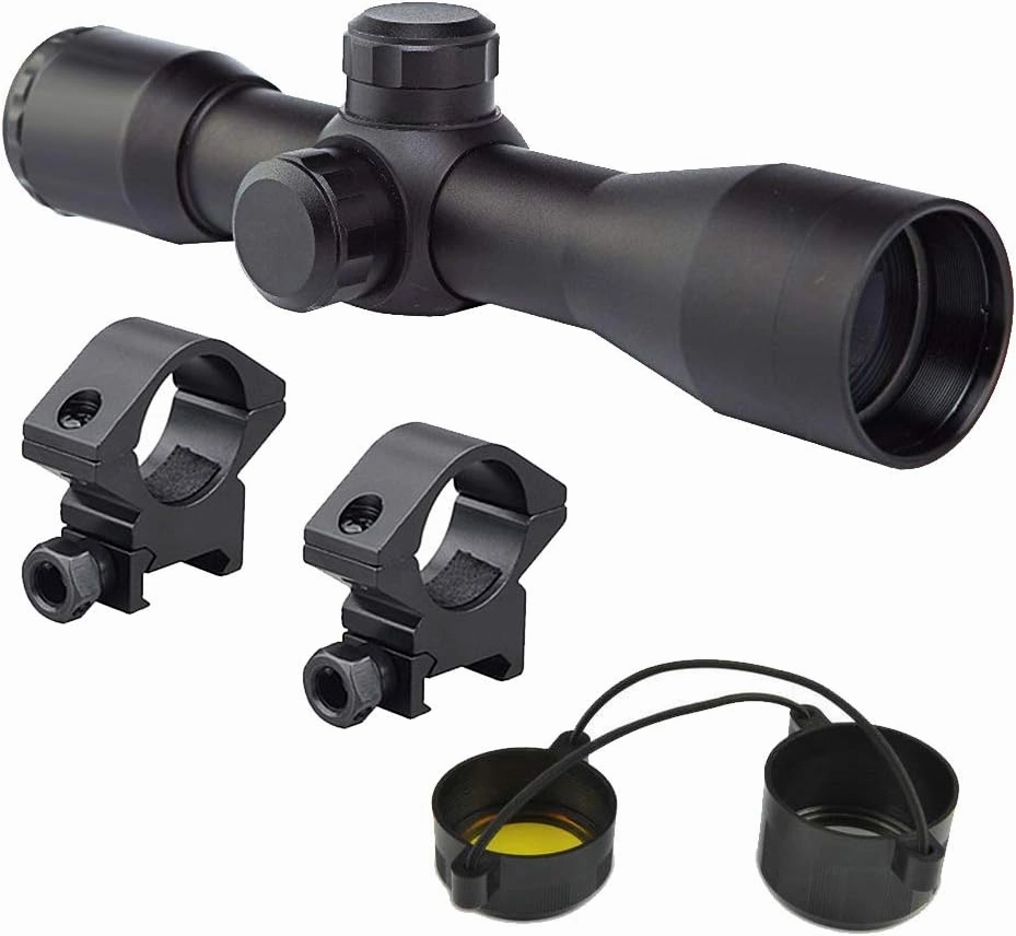 Optic Kit with Compact 4x30 Rifle Scope   Aluminum Ring Mounts Fits Bergara BMR BXR Winchester .22 Rifle