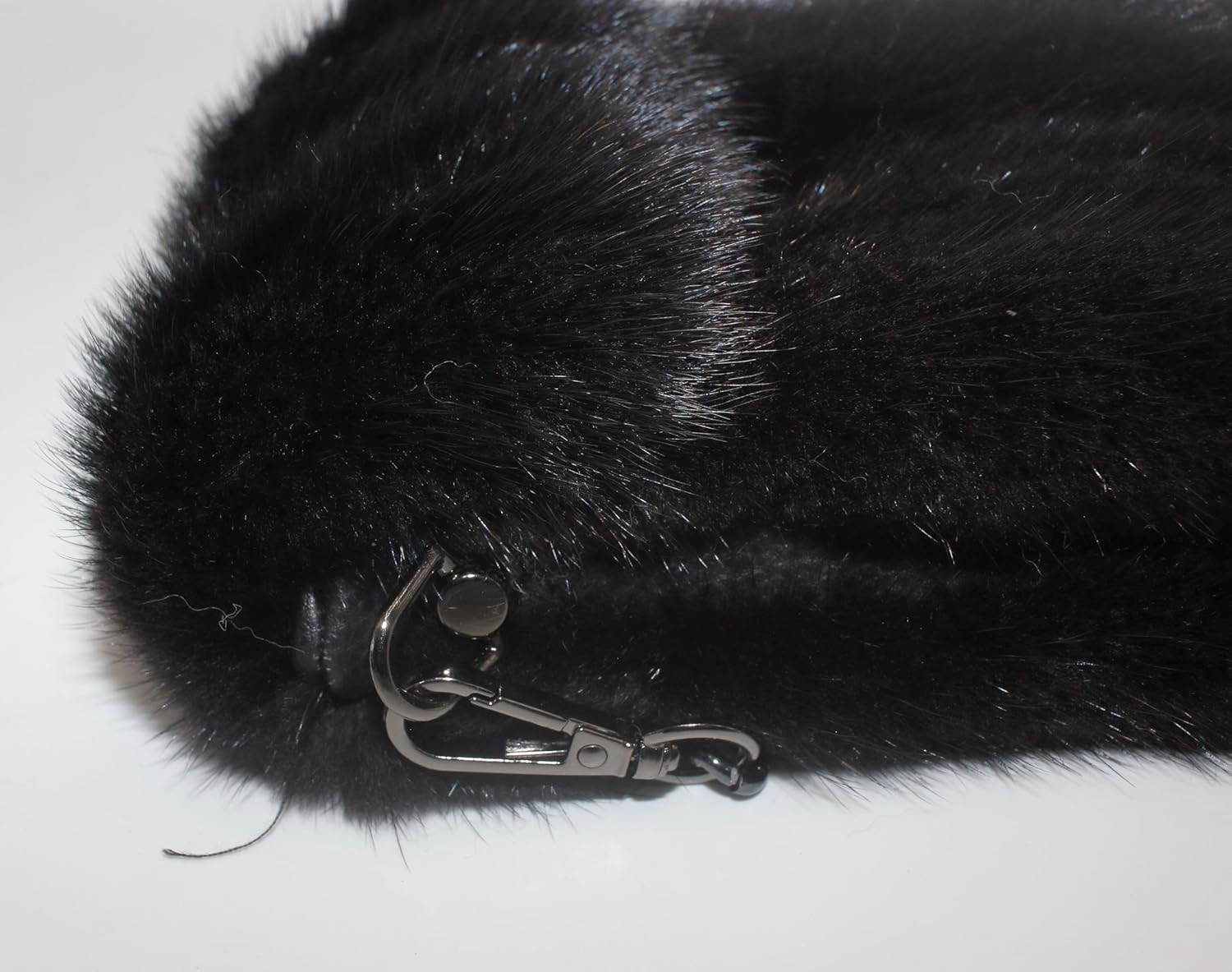 Opulent Danish Mink Fur Elegance Handbag with Genuine Sheepskin Lining - Ethical Luxury, Spacious Sophistication