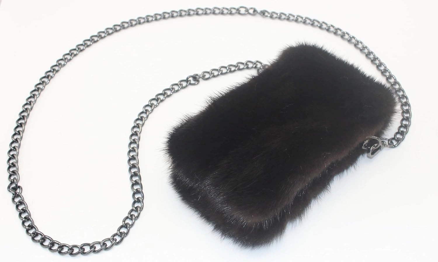 Opulent Danish Mink Fur Elegance Handbag with Genuine Sheepskin Lining - Ethical Luxury, Spacious Sophistication