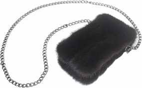 Opulent Danish Mink Fur Elegance Handbag with Genuine Sheepskin Lining - Ethical Luxury, Spacious Sophistication