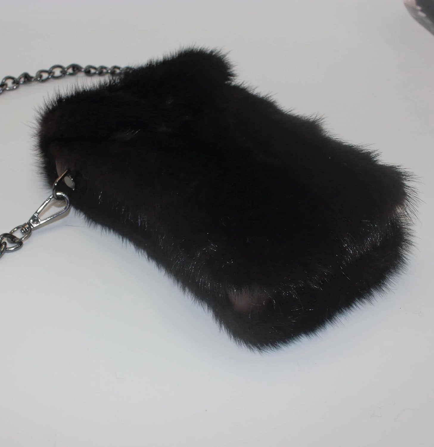 Opulent Danish Mink Fur Elegance Handbag with Genuine Sheepskin Lining - Ethical Luxury, Spacious Sophistication