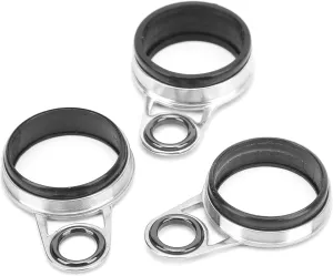 OUKENS 1 Set Fishing Rod Guide Ceramic Ring, Telescopic Surf Casting Rod Guides Tip Tops Repair Kit, Fishing Rod Eye Line Guide Ring,Fishing Supplies