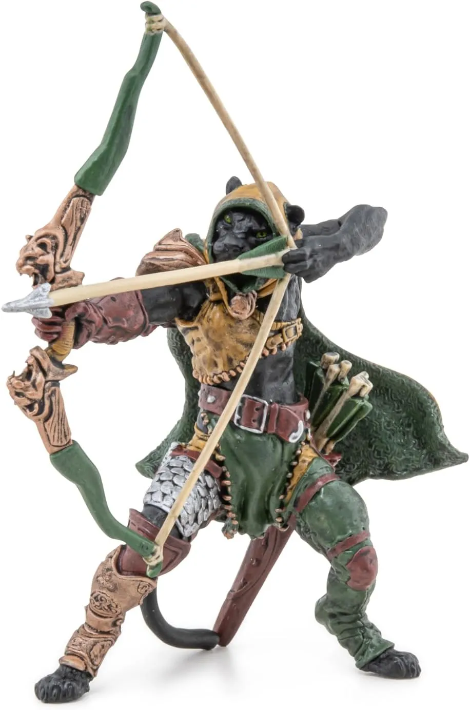 Papo - Mutant Panther Figure with Bow and Arrows - Hand Painted Fantasy Animal Warrior Toy for Kids Age 3  - 9 cm - Durable Plastic - Medieval Creature Fantasy Collection - 36039