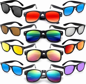 Party Sunglasses Bulk - Adult Retro Plastic Pack of 12 Vintage Sunglasses for Men Women - Party Favors