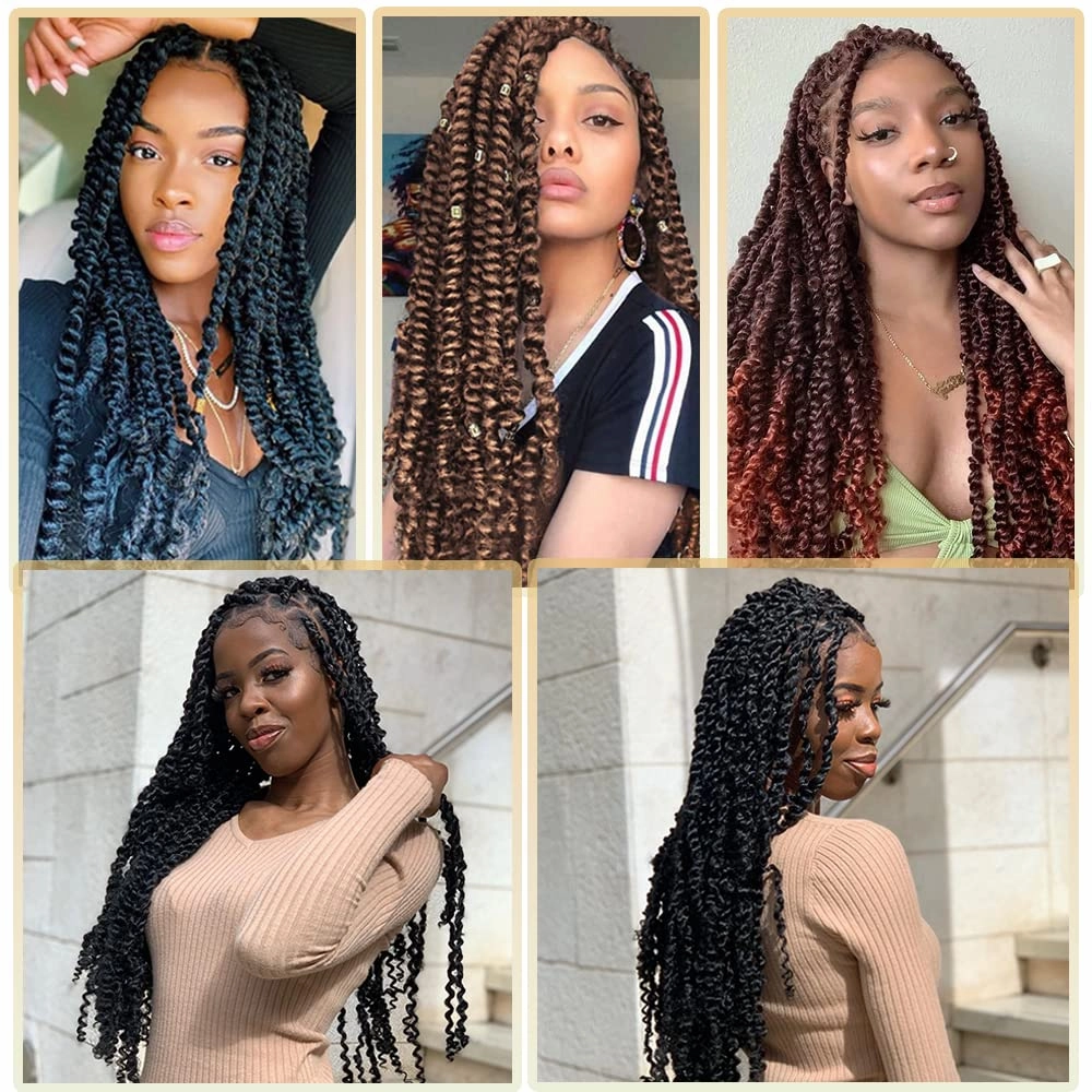 Passion Twist Hair 30 Inch: Water Wave Crochet Hair for Black Women-Long Bohemian Passion Twists Braiding Hair Extensions (30#, 30 inch)