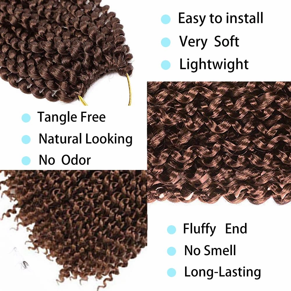 Passion Twist Hair 30 Inch: Water Wave Crochet Hair for Black Women-Long Bohemian Passion Twists Braiding Hair Extensions (30#, 30 inch)