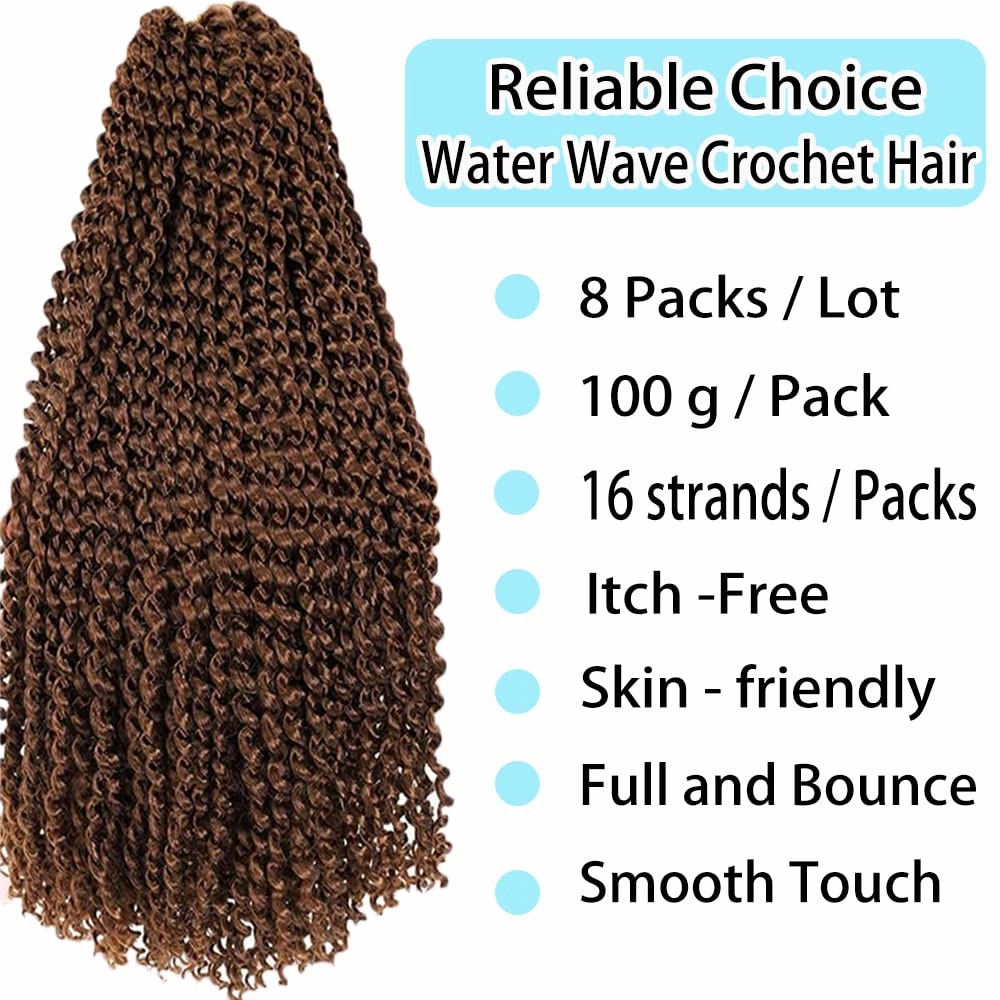 Passion Twist Hair 30 Inch: Water Wave Crochet Hair for Black Women-Long Bohemian Passion Twists Braiding Hair Extensions (30#, 30 inch)