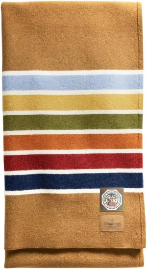 Pendleton National Park Blanket Twin 60" x 90" - 100% Wool, Soft and Durable Throw for Home & Outdoor Adventures, Iconic Park Stripes Collectible Keepsake - Joshua Tree