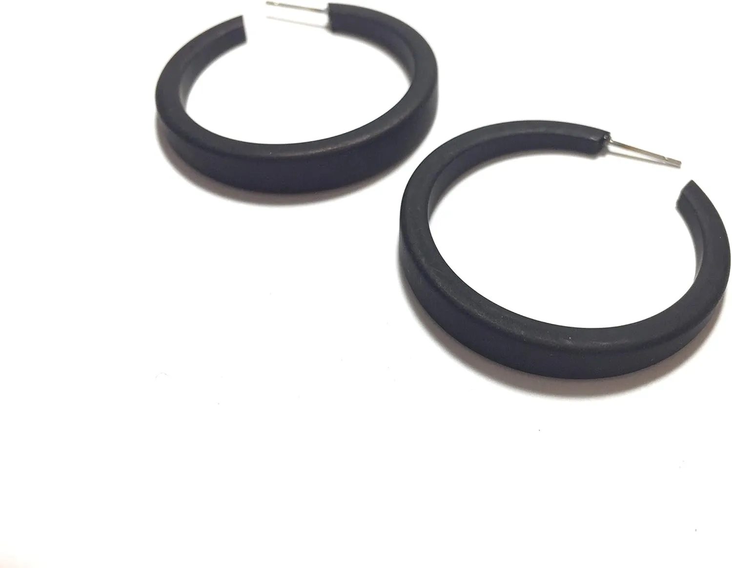 Phoenix Hoop Earrings, Lightweight & Hypoallergenic, Handmade Jewelry for Women, Round Circle Earrings, USA Made, Vintage Lucite Acrylic, 1.5” (37mm) Diameter