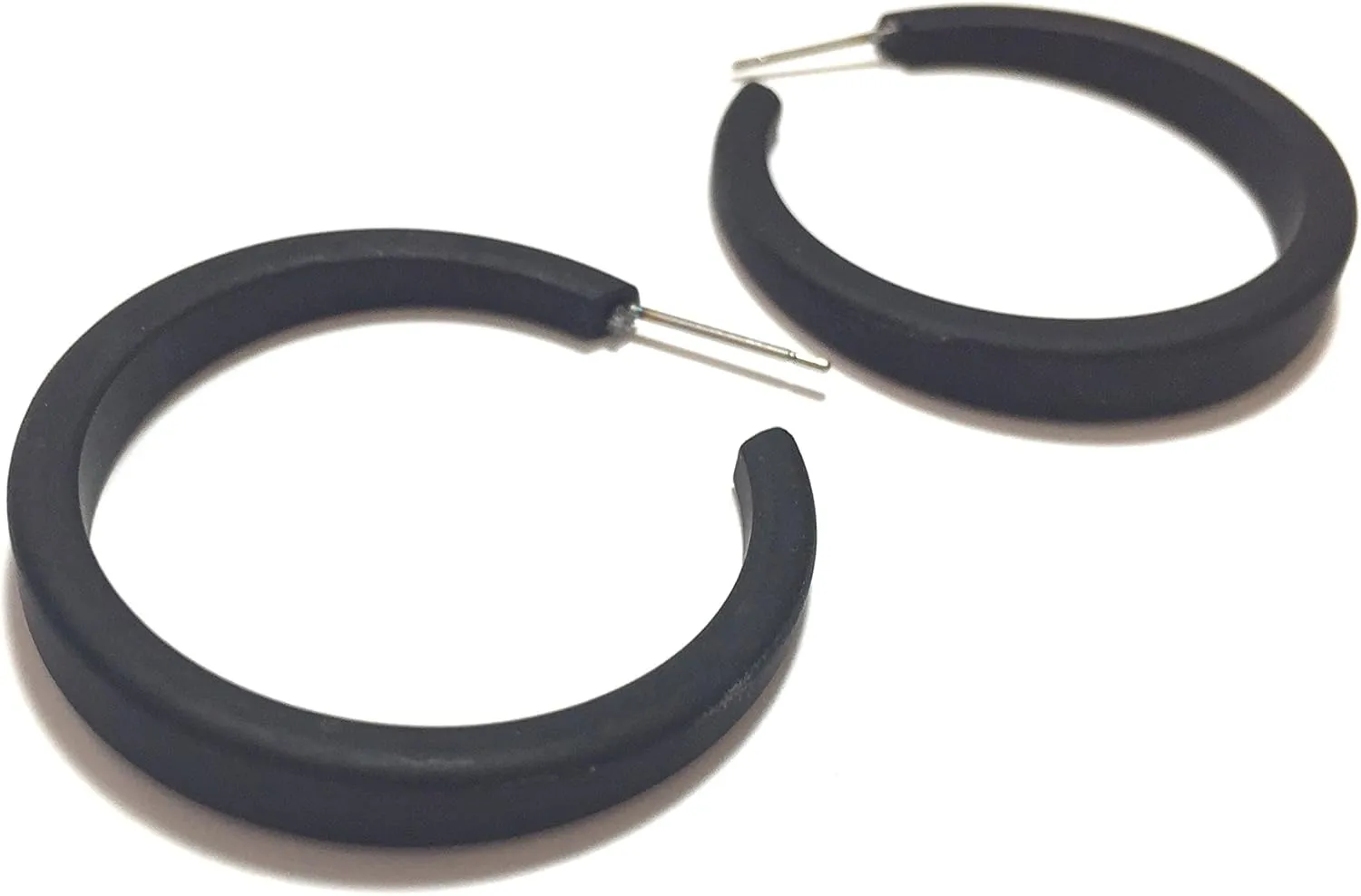 Phoenix Hoop Earrings, Lightweight & Hypoallergenic, Handmade Jewelry for Women, Round Circle Earrings, USA Made, Vintage Lucite Acrylic, 1.5” (37mm) Diameter