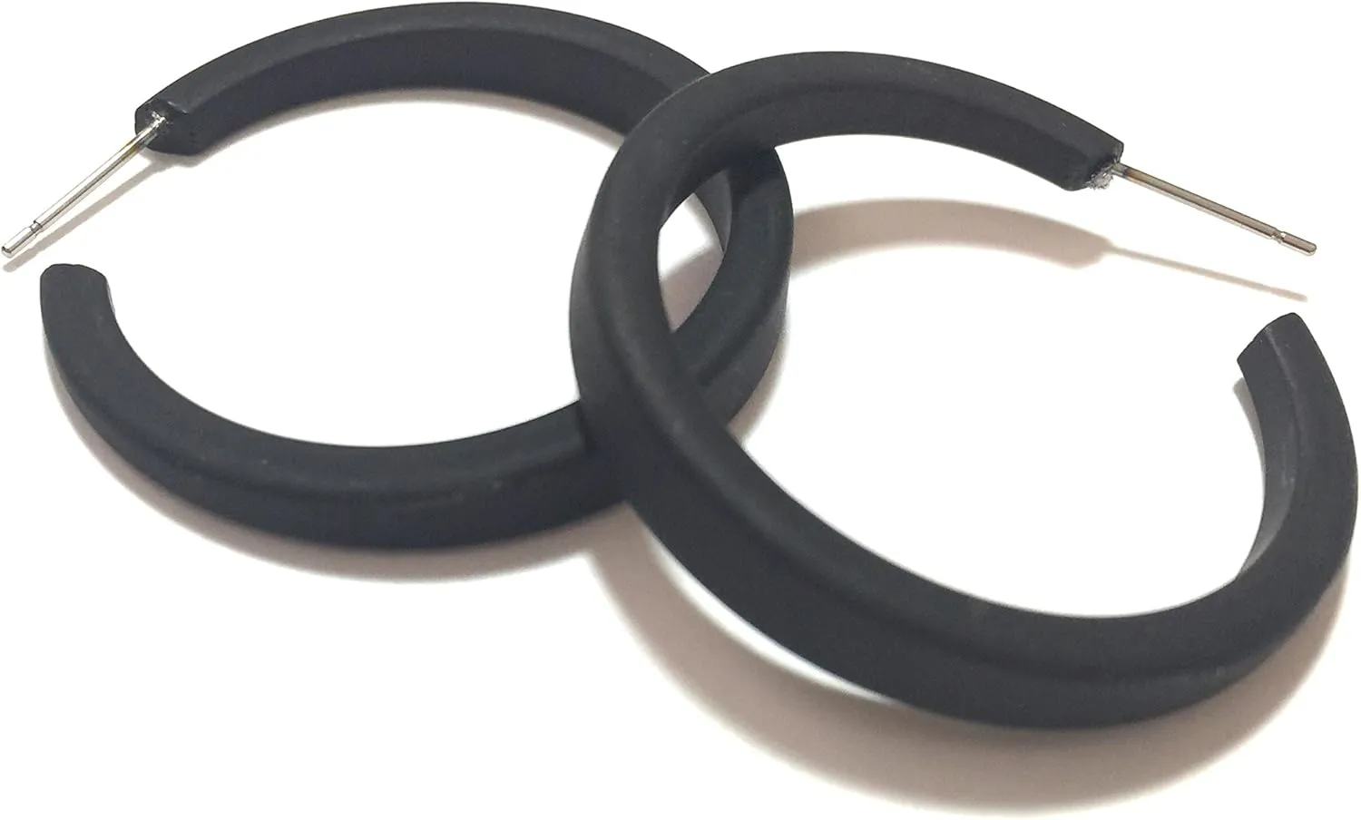 Phoenix Hoop Earrings, Lightweight & Hypoallergenic, Handmade Jewelry for Women, Round Circle Earrings, USA Made, Vintage Lucite Acrylic, 1.5” (37mm) Diameter