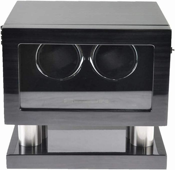 Piano Painted Automatic Watch Winder for 2 Watches, 5 Modes Ans Mute Motor, Watch Box with Led Light, Contains Watch Pillow,D