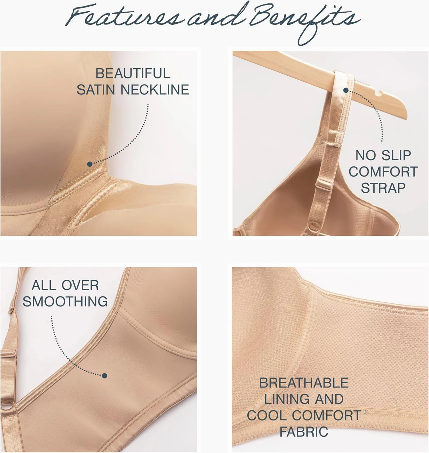 Playtex Women's Wireless Bra, 18 Hour Plus-Size T-Shirt Bras Available, Smoothing, Full Coverage, 4803, Single or 2-Pack