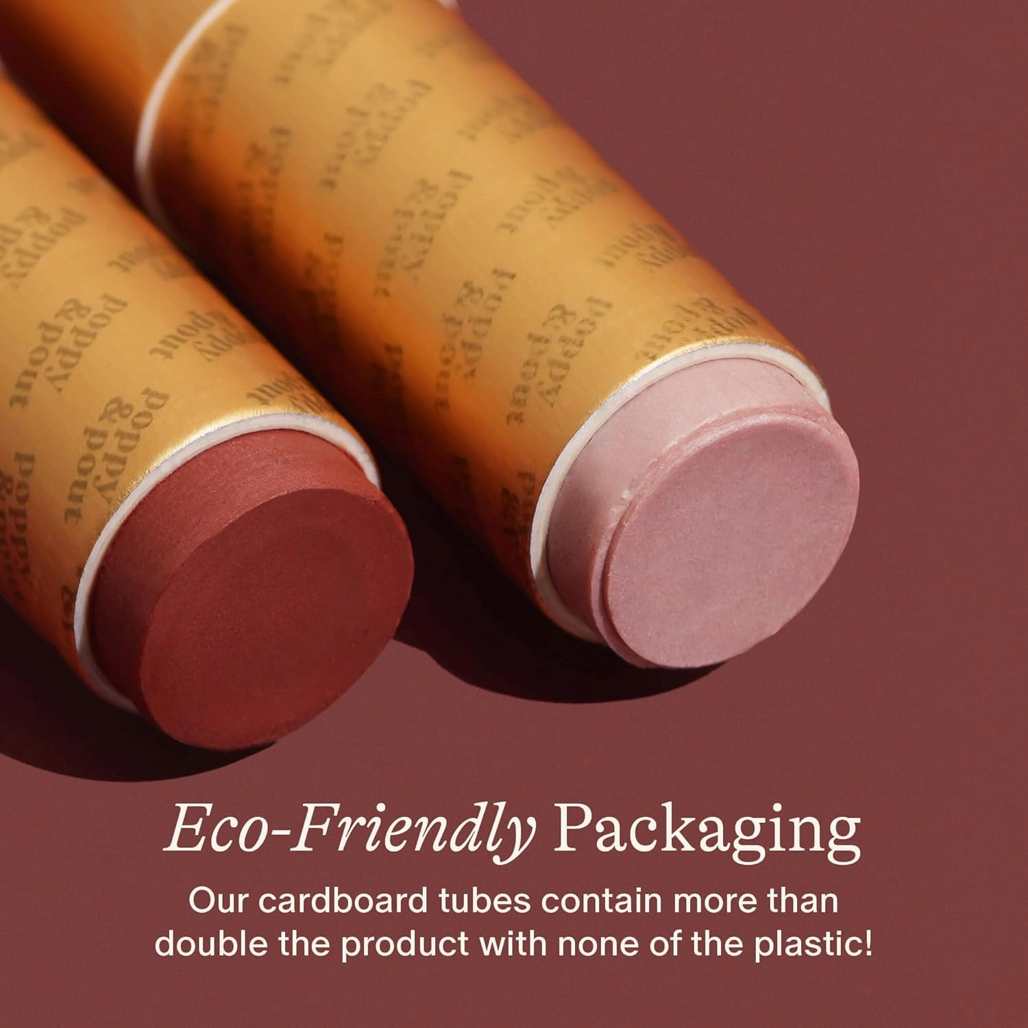 Poppy & Pout All Natural Lip Tints, Sustainable Cardboard Tubes, Hand-filled, Beeswax, Vitamin E, Coconut Oil, Cruelty Free (Tried & True Trio)