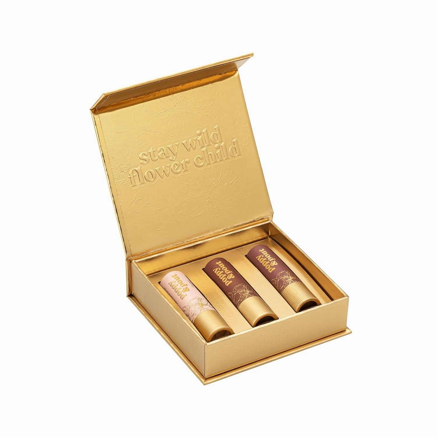 Poppy & Pout All Natural Lip Tints, Sustainable Cardboard Tubes, Hand-filled, Beeswax, Vitamin E, Coconut Oil, Cruelty Free (Tried & True Trio)