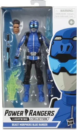 Power Rangers Lightning Collection 6" Beast Morphers Blue Ranger Collectible Action Figure Toy with Accessories
