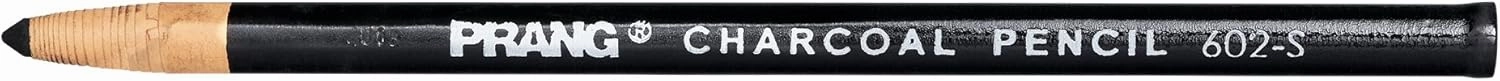 Prang Charcoal Pencils, Soft, Paper Wrapped, Black, 12 Count (60200) (Pack of 2)