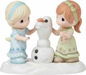 Precious Moments 222025 Disney Showcase Frozen Building A Snowman is Better with You Disney Frozen Bisque Porcelain Figurine