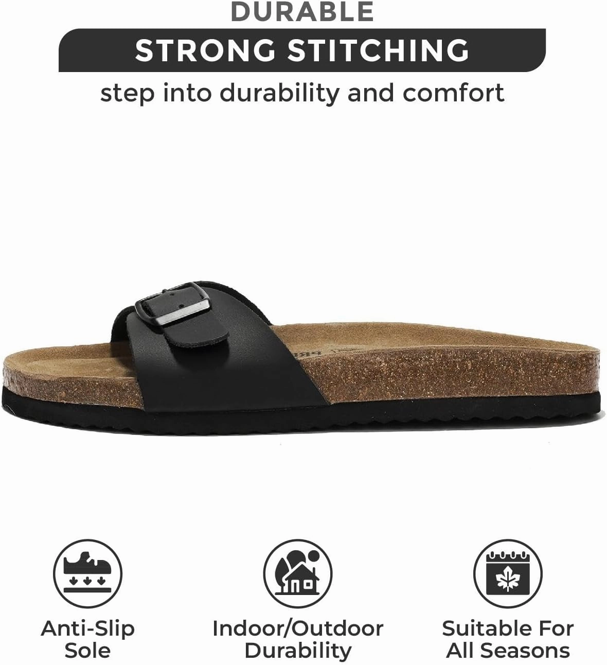 Project Cloud Genuine Leather Womens Sandals - Memory Foam Beach Essentials Womens Slippers - Perfect Summer Sandals for Women 2025 (Bahama)