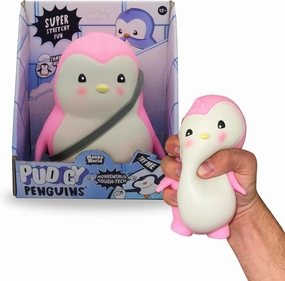 Pudgy Penguin Peaches in Pink Squishies Fidget Toy Penguin Plush Squishy Toys for Kids