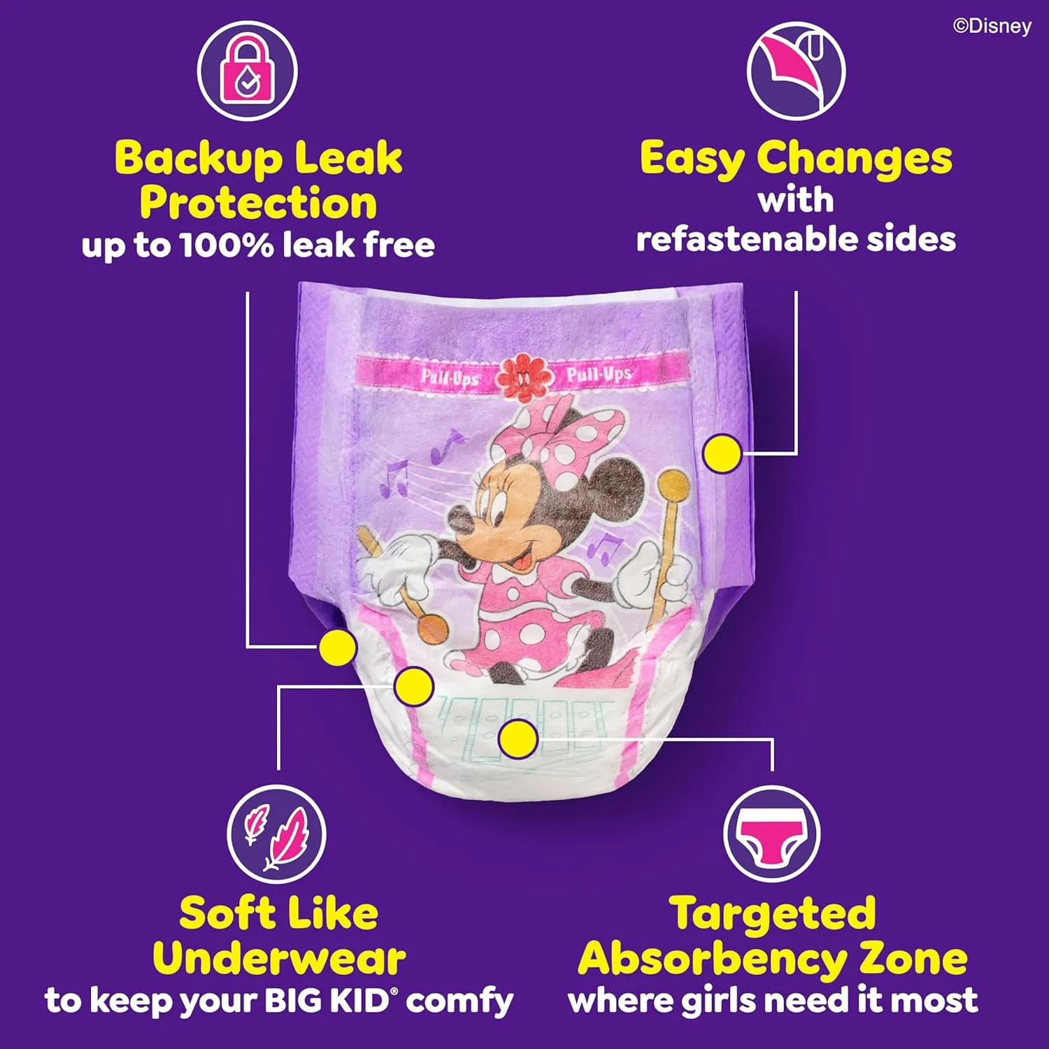 Pull-Ups Girls' Potty Training Pants, Size 4T-5T Training Underwear (38-50 lbs), 99 Count (3 Packs of 33)