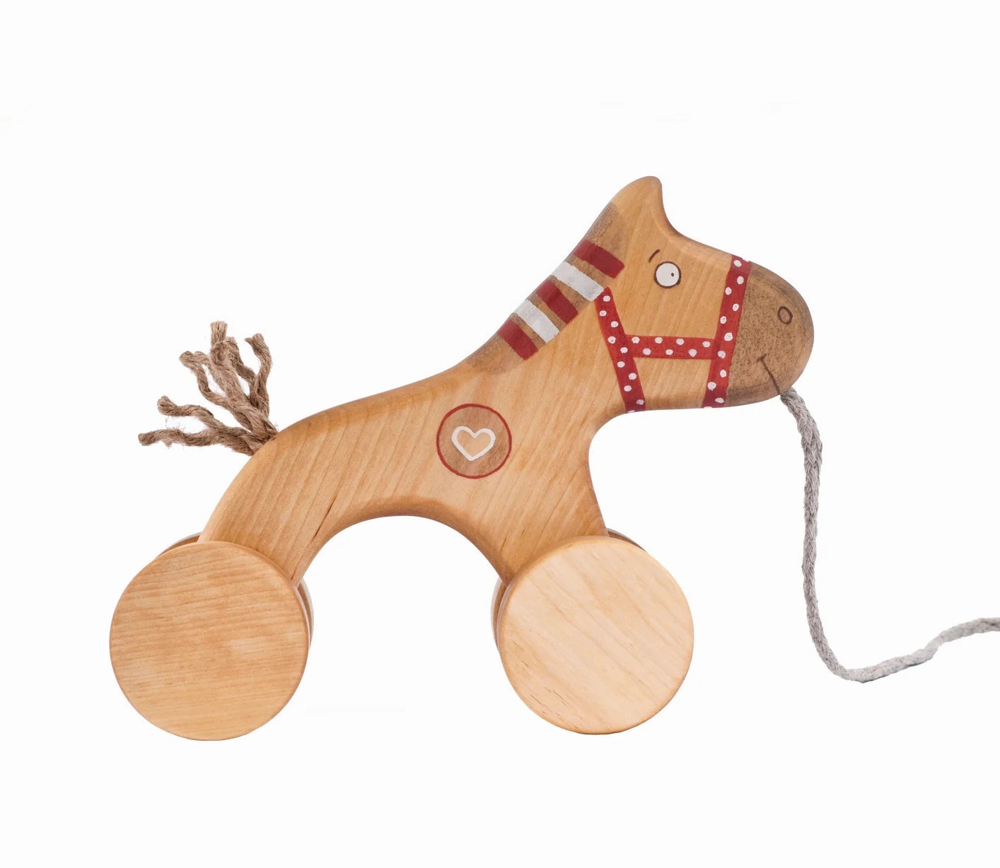 Pull Toy Red Horse