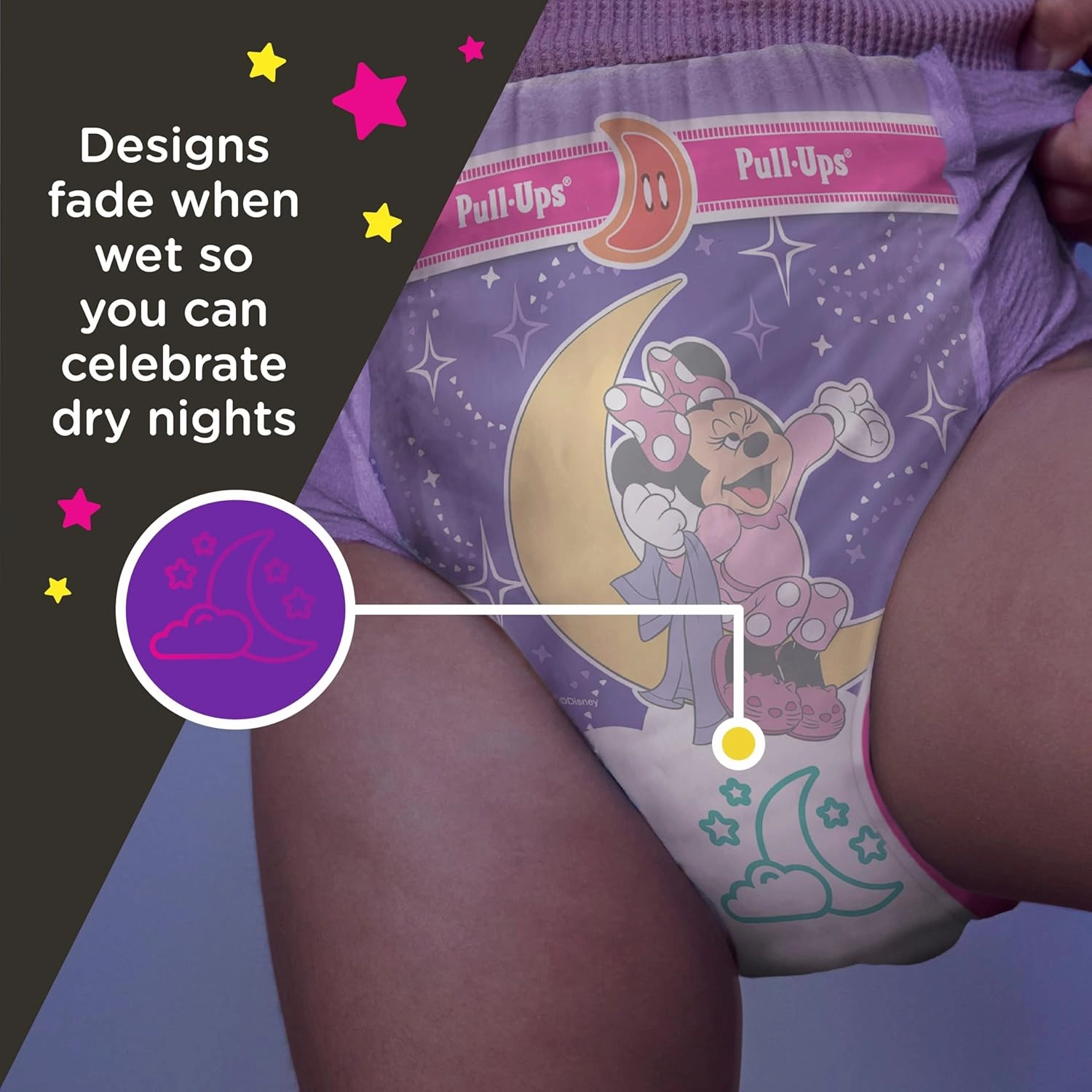 Pull-Ups Girls' Nighttime Potty Training Pants, Training Underwear, 3T-4T (32-40 lbs), 60 Ct