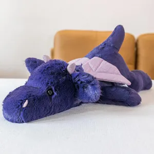 Purple Dragon Stuffed Animal 19" Giant Weighted Stuffed Dragon Plush Toy Kawaii Soft Baby Hugging Pillow Cute Birthday for Kids