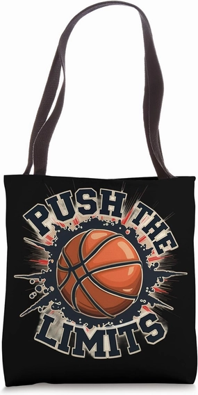 Push The Limits Basketball Enthusiast Tote Bag