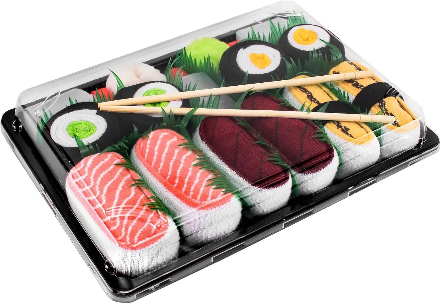 Rainbow Socks - Men's Women's - Sushi Socks Box Salmon Tamago Tuna Maki - 5 Pairs