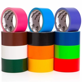 Rainbow Colored Duct Tape - 15 Yards x 2 Inch - 12 Pack Colored Duct Tape Variety Pack for Arts