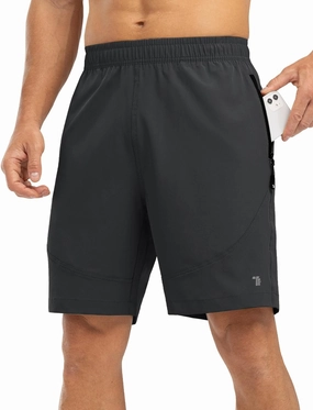 Rdruko Men's Hiking Shorts with Zipper Pockets 7'' Lightweight Quick Dry Workout Shorts Running Athletic Shorts