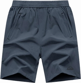 Rdruko Men's Quick Dry Hiking Shorts Lightweight Running Gym Outdoor Active Shorts with Zipper Pockets