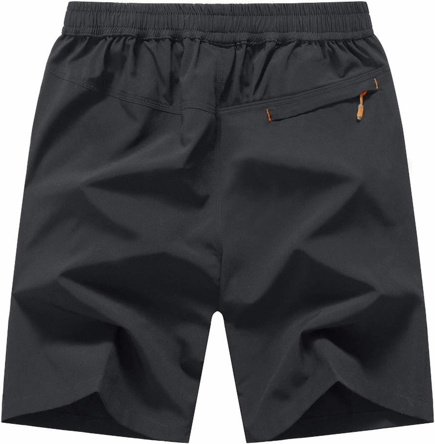 Rdruko Men's Quick Dry Hiking Shorts Lightweight Running Gym Outdoor Active Shorts with Zipper Pockets