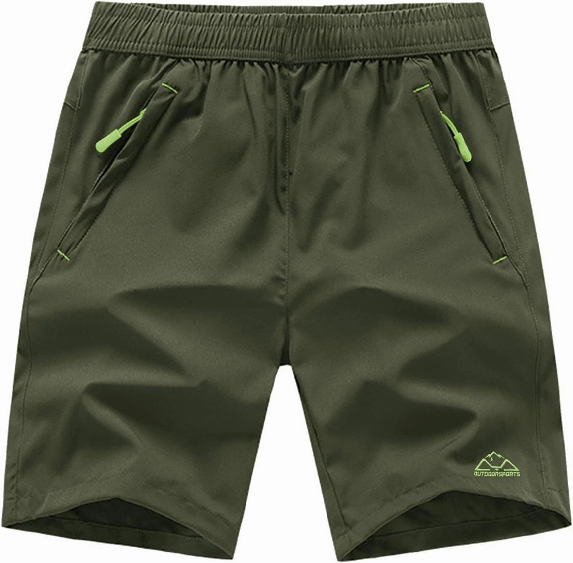 Rdruko Men's Quick Dry Hiking Shorts Lightweight Running Gym Outdoor Active Shorts with Zipper Pockets