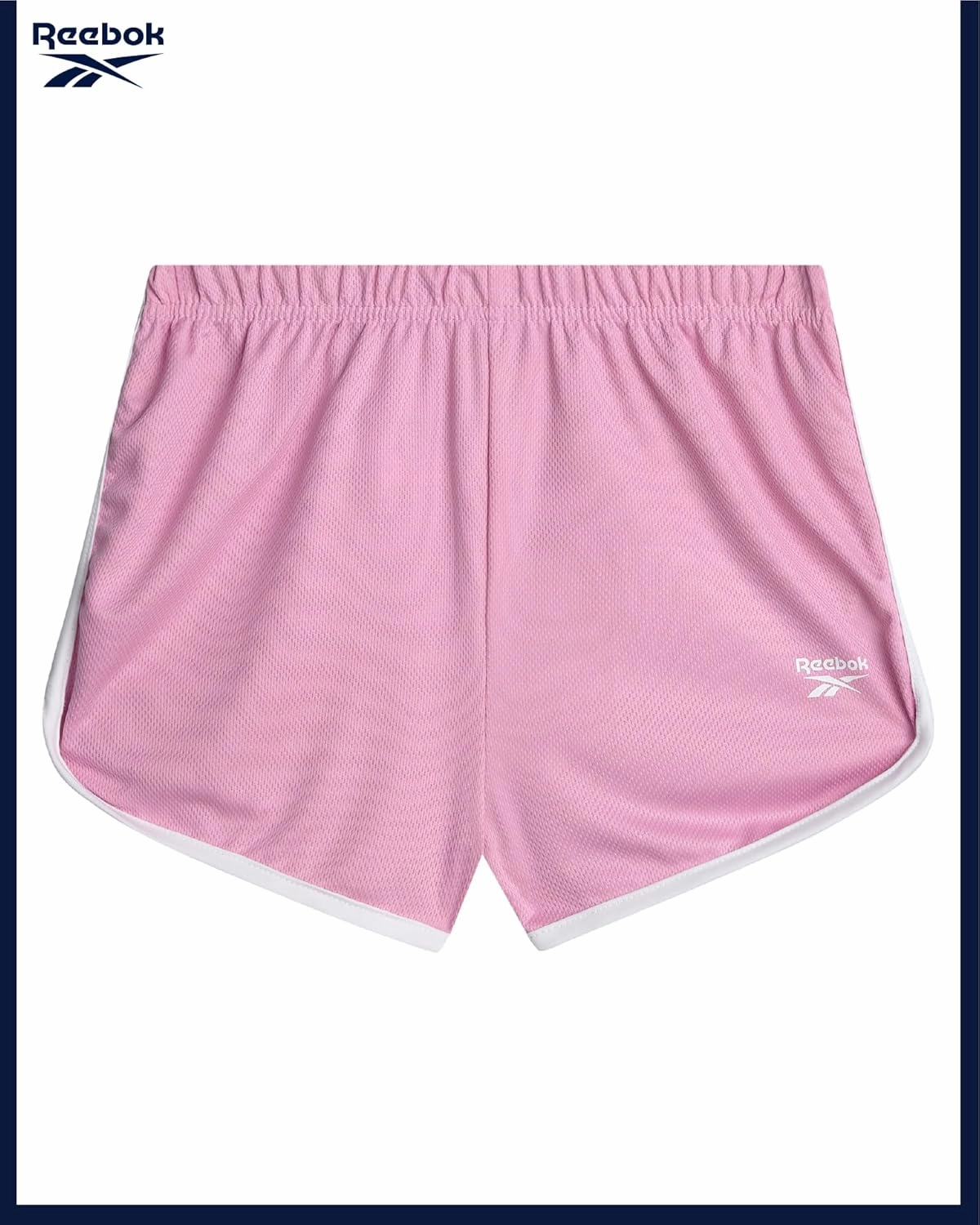 Reebok Girls Athletic Shorts - 3 Pack Active Performance Lightweight Mesh Dolphin Girls Shorts for Running Soccer Gym (7-12)