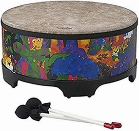 Remo KD-5816-01 Kids Percussion Gathering Drum - Fabric Rain Forest, 16"