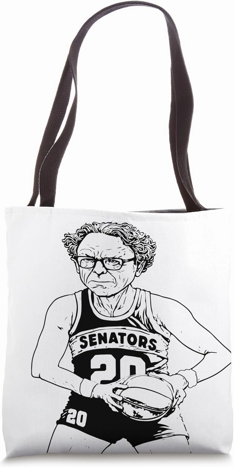 Retro Baller Bernie Sanders Funny Bernie Basketball Sketch Tote Bag