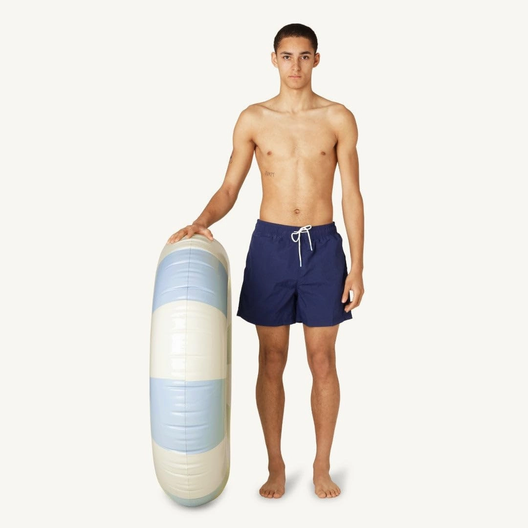 Retro Inflatable Swim Ring, Striped Pool Float for Adults, Durable Leak-Proof PVC Tube for Beach, Lake, and Pool Party – Easy to Inflate & Travel-Friendly